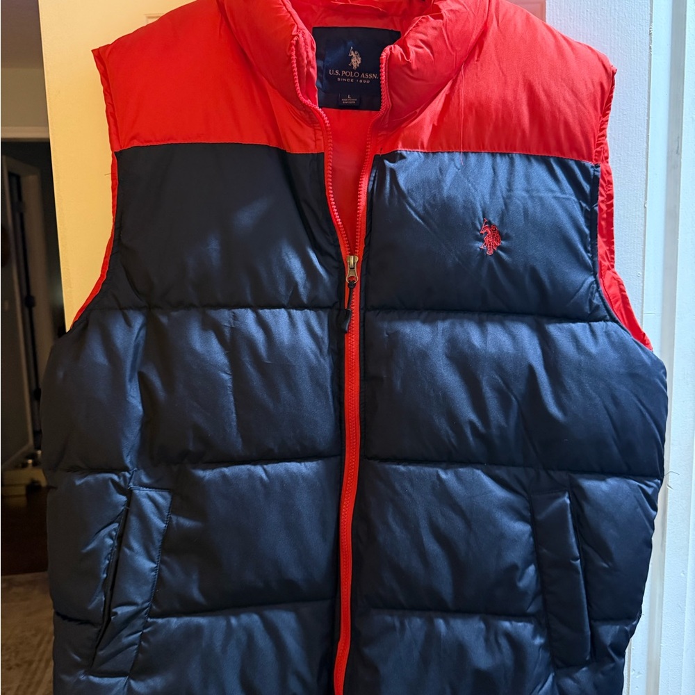 U.S. Polo Assn. Red and Black Vest